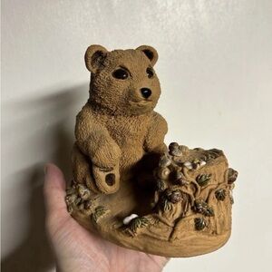 Handmade pottery terracotta honey bear